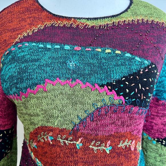 y2k patchwork sweater! - Picture 6 of 6